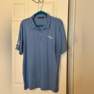 Men's Travis Mathew Polo Shirt XL Light Blue